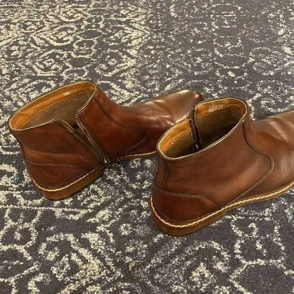 Joseph Abboud | Shoes | Joseph Abboud Brown Leather Zip Up  display picture 1